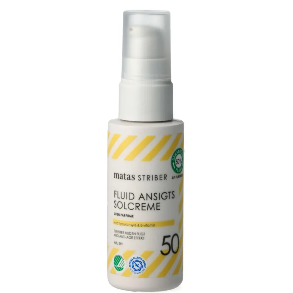 Fluid Ansigtssolcreme SPF 50 Uden Parfume