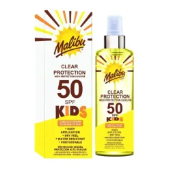 Kids High Protection Water Resistant Dry Feel SPF 50 Sun-Screen Clear Spray