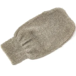 Skrubbehandske af økologisk hør og bomuld