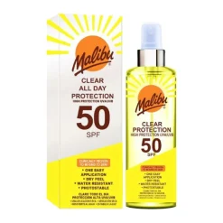 SPF 50 Clear Spray Sunscreen, High Protection, Dry Feel, Water Resistant