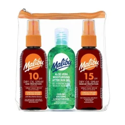 Travel Essentials, Dry Oil Sprays and Soothing Aloe Vera Aftersun Gel, Medi